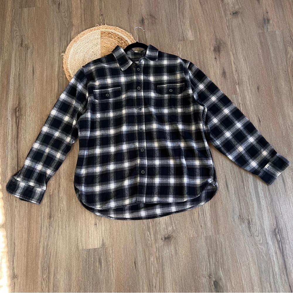 JACHS Brawny Black/White Flannel Mens Heavy Shirt Retail $119